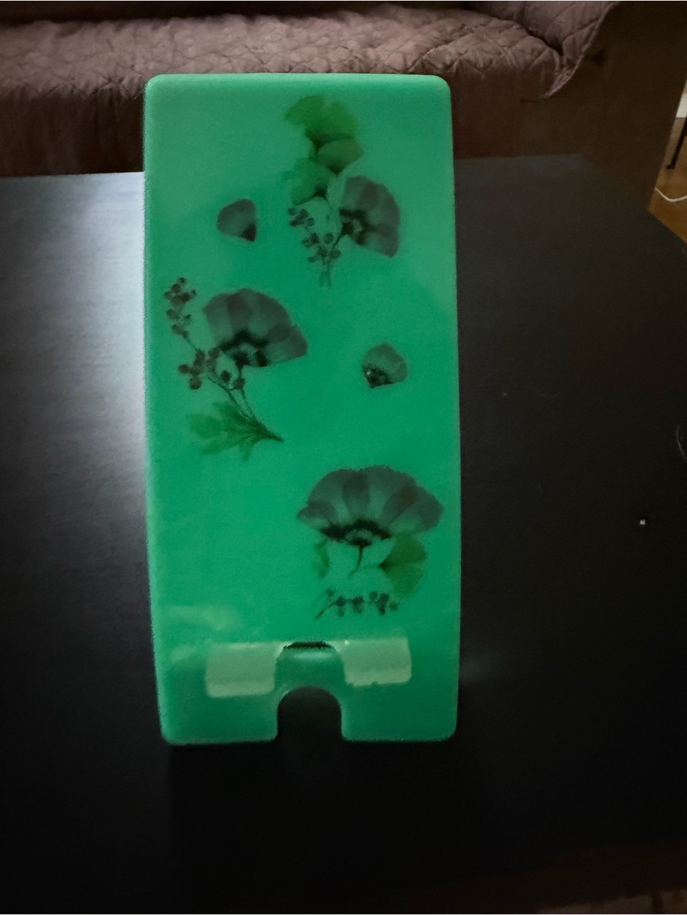 Green Floral Phone Stand Holder